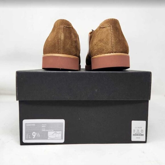 Men\'s 9.5 J Crew saddle shoes in leather and English suede oxfords Camel Tan main image 4